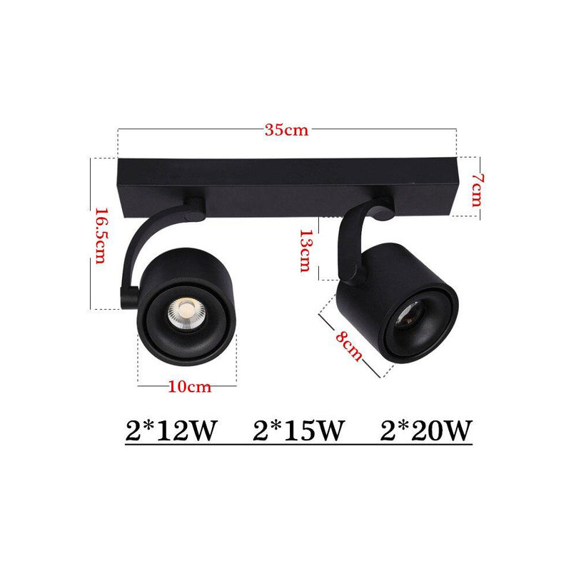Spot moderne LED double conique avec corps rotatif Royer