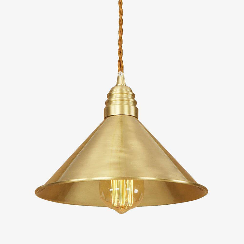 Suspension design à LED avec abat-jour doré Iron Loft