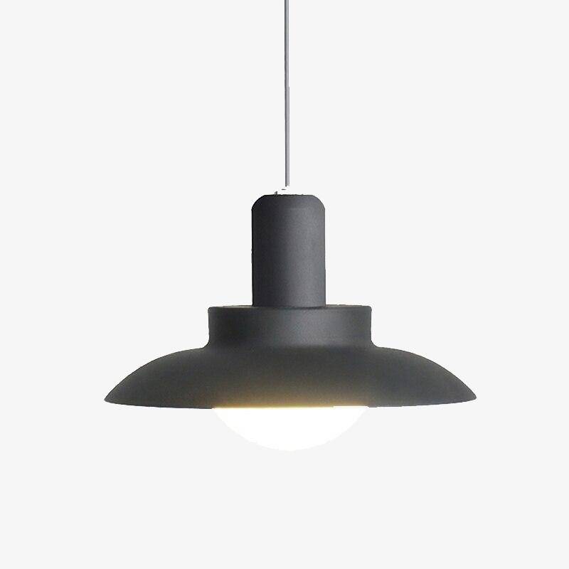 Suspension design avec abat-jour arrondi en métal LED