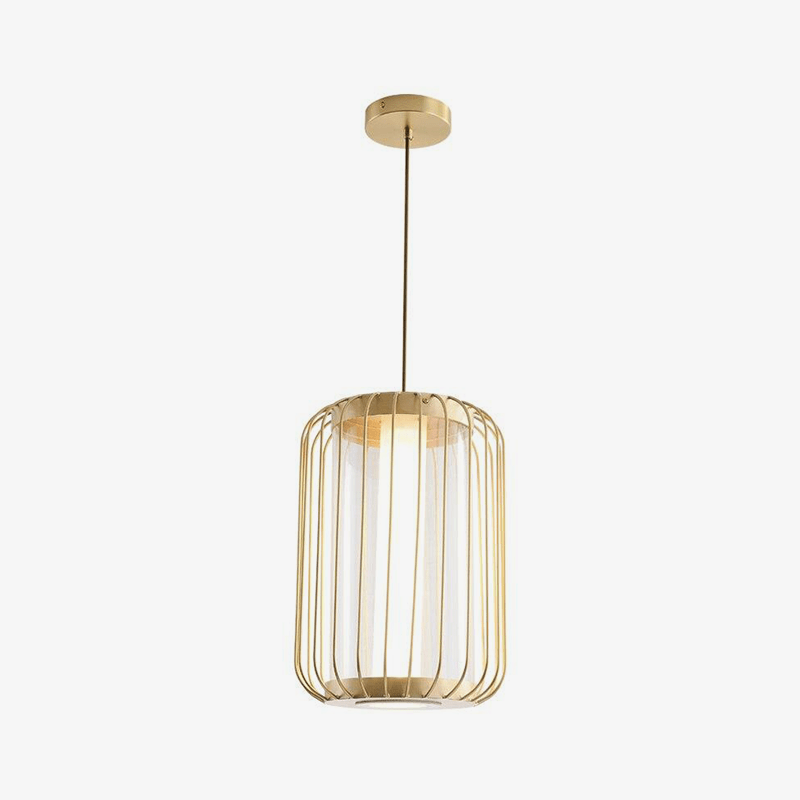 Suspension design LED en forme de cage métal Hall