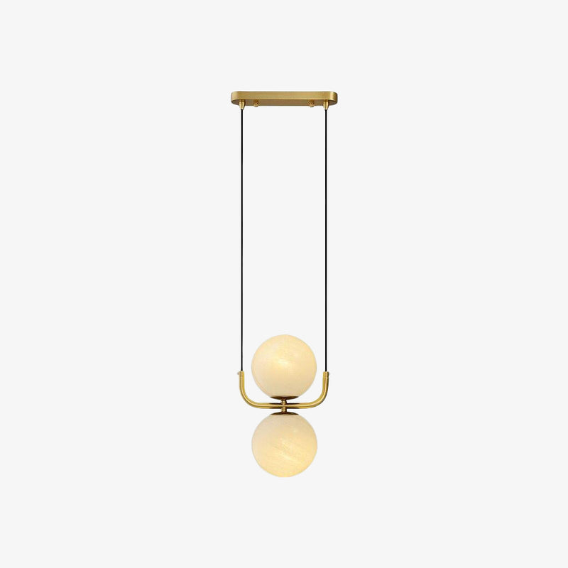 Suspension moderne avec globe en verre et tuyau doré Katneep