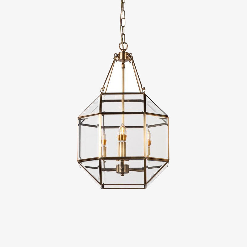 Suspension vintage octogonale avec des bougies Ezel