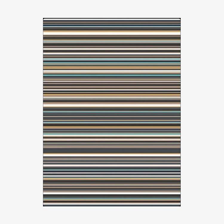 Tapis rectangle moderne à rayures sombres