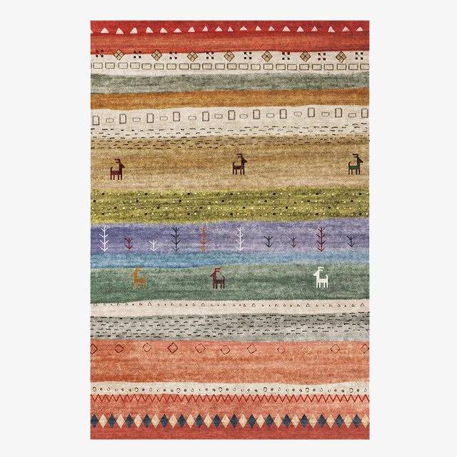Tapis rectangle moderne bandes aux couleurs vives Splice