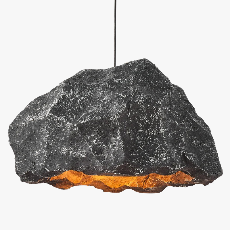 lustre design de créateur nordique lampe personnalisée imitation roche micro ciment style japonais lampe de pédant faite à la main