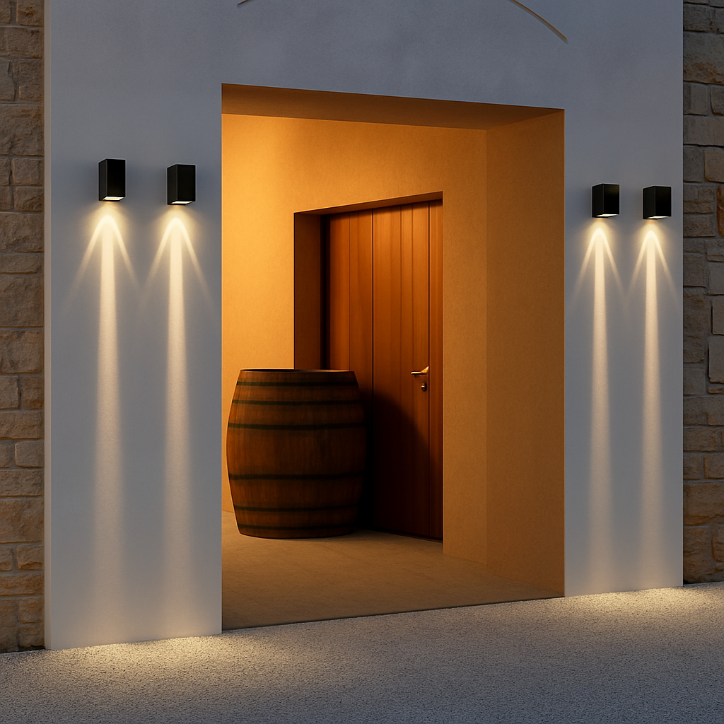 6W 10W 20W Outdoor LED Wall Lights Up and Down Narrow Beam COB Aluminium Wall Sconces Porch Light Garden Waterproof Spotlight - vue 3 sur 14