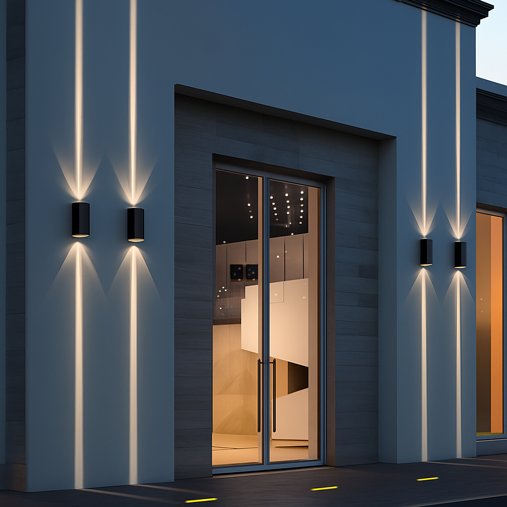 6W 10W 20W Outdoor LED Wall Lights Up and Down Narrow Beam COB Aluminium Wall Sconces Porch Light Garden Waterproof Spotlight - vue 4 sur 14