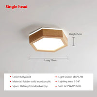 Plafonnier LED moderne en Grain de bois