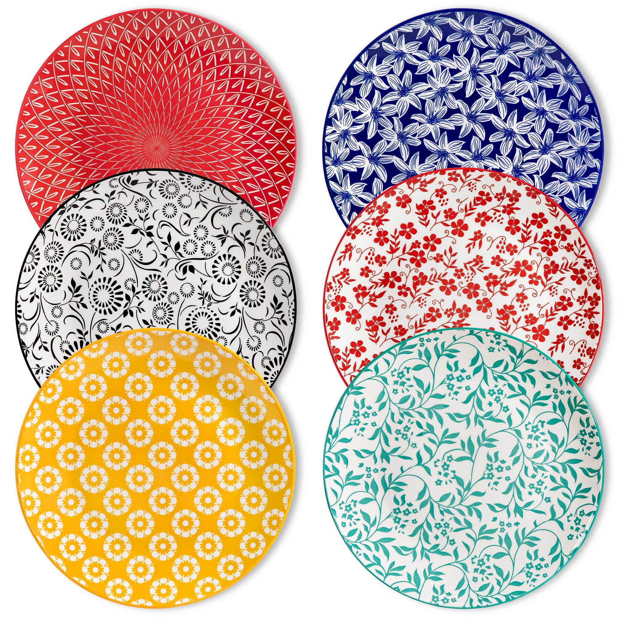 Service de table ceramique motifs floraux assiettes bols