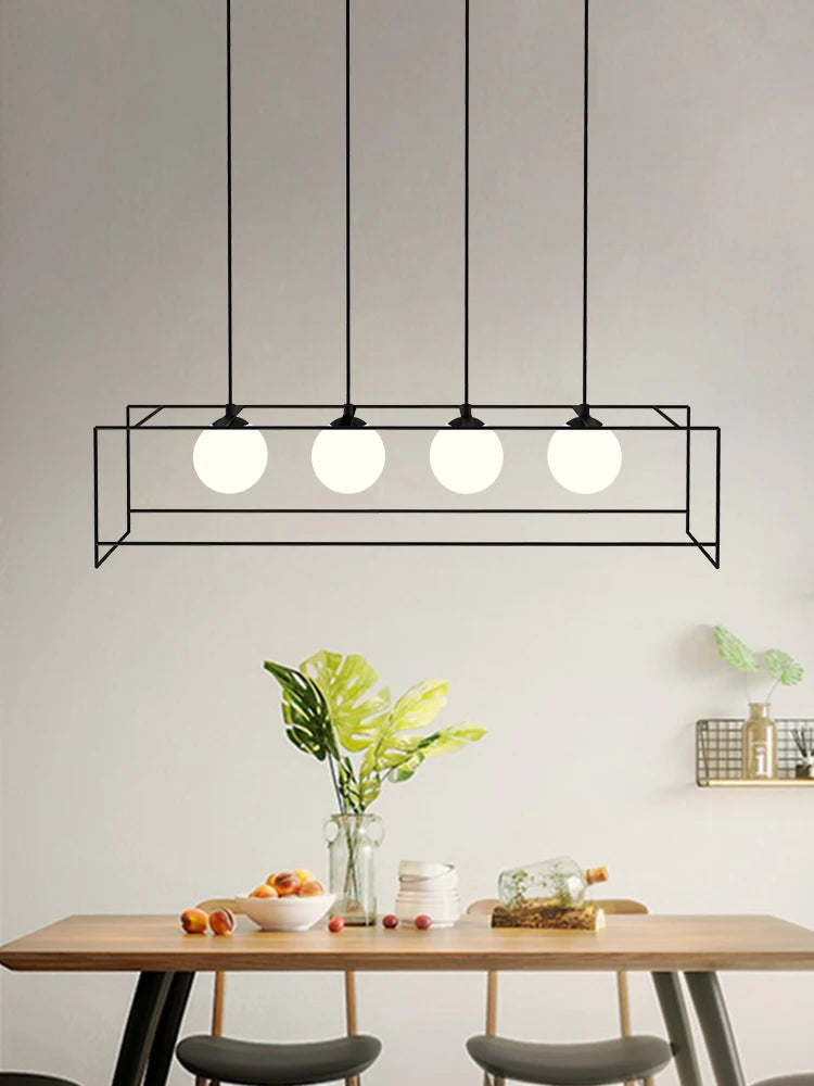 suspension moderne avec câble réglable et ampoule LED - vue 3 sur 8