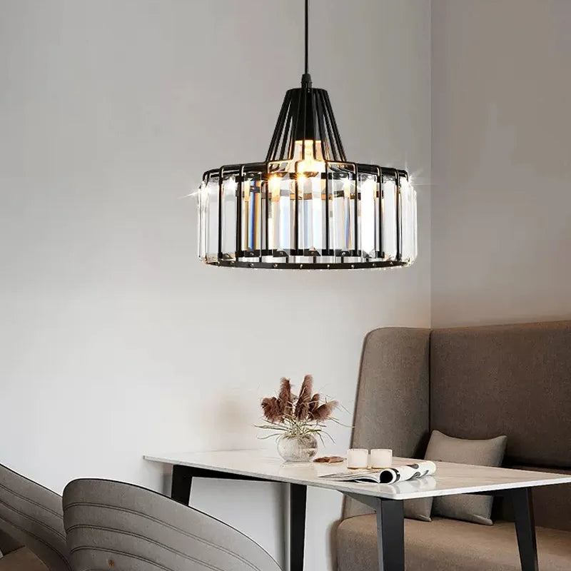 suspension nordique moderne en fer et verre
