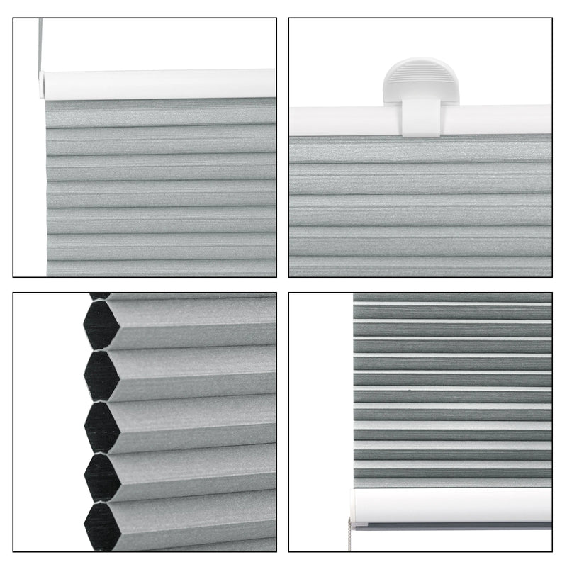 Store plissé alvéolé occultant sans percage pour fenetre