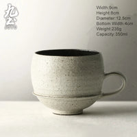 Mug céramique 330 ml style simple anse bureau