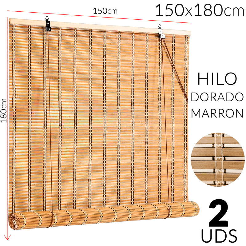Store vénitien bambou pour fenêtre porte salon terrasse