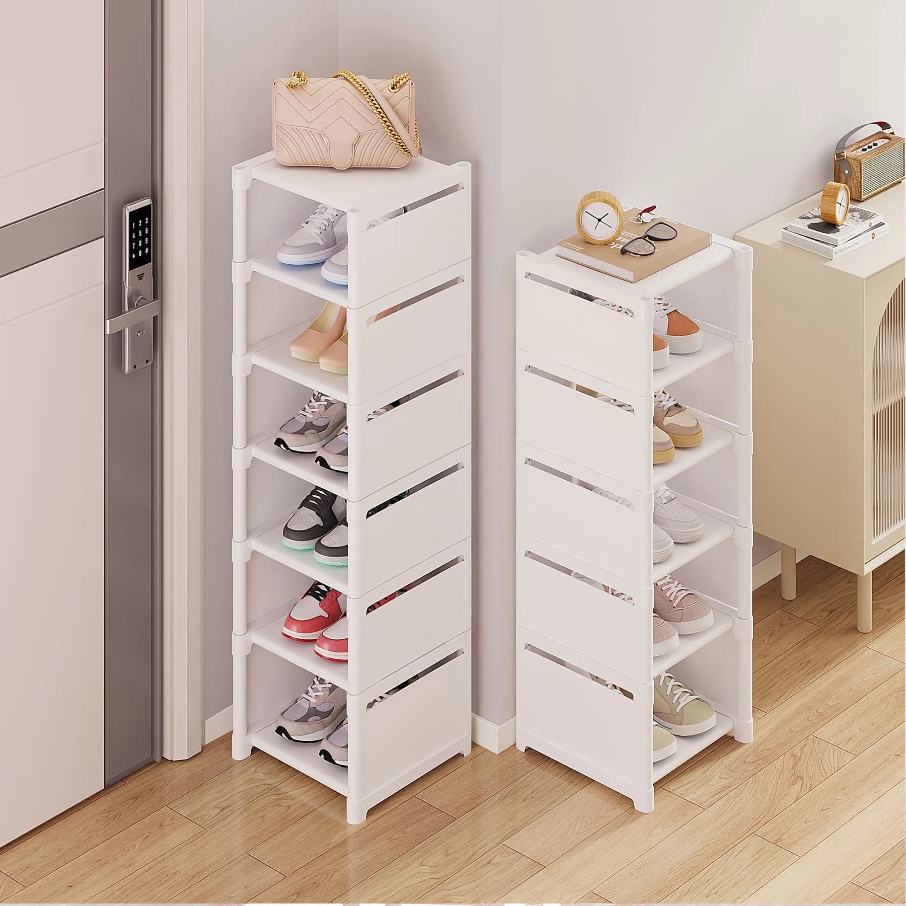 organisateur de chaussures empilable et réglable gain de place