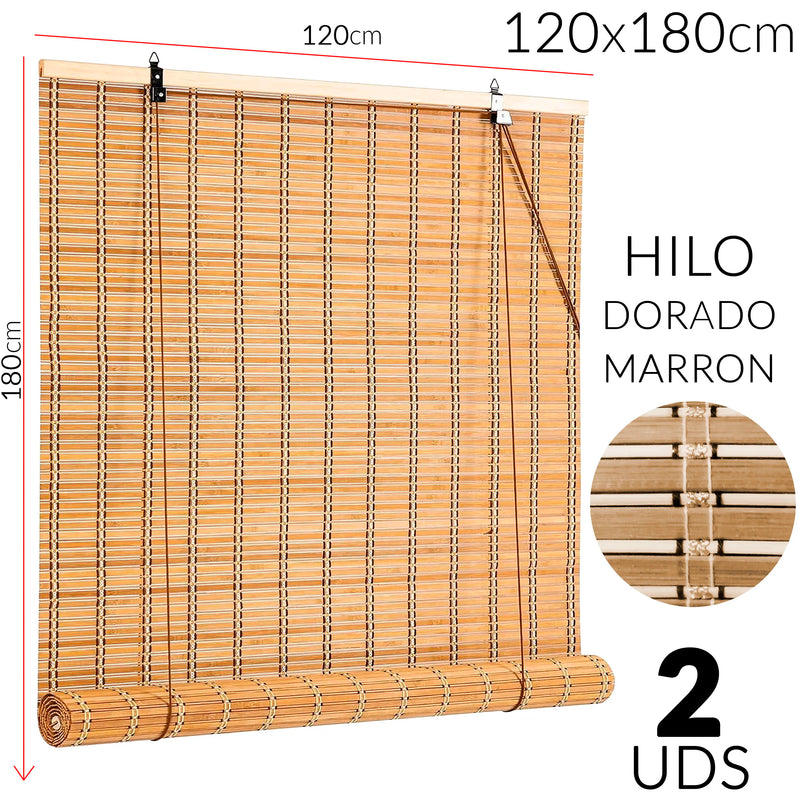 Store vénitien bambou pour fenêtre porte salon terrasse