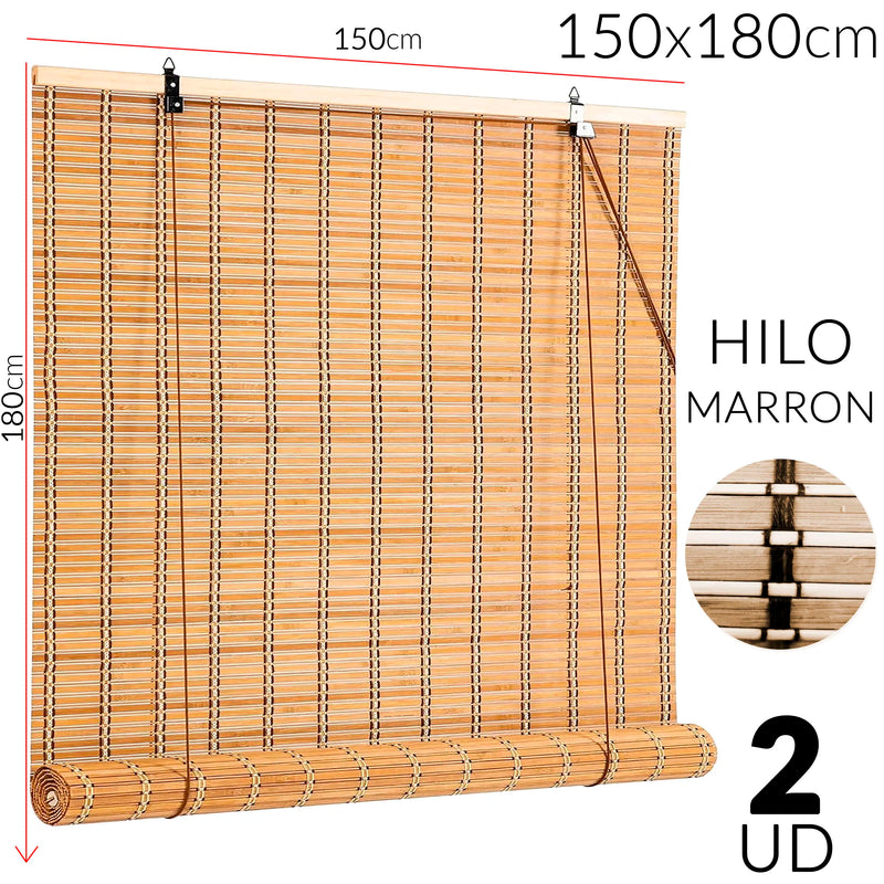 Store vénitien bambou pour fenêtre porte salon terrasse