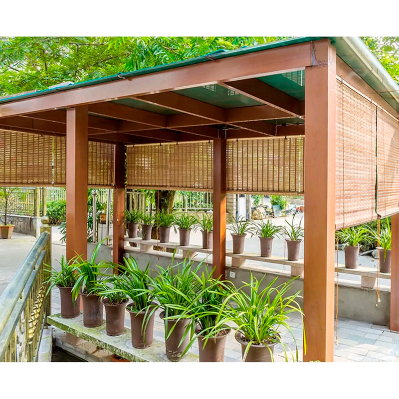 Store vénitien bambou pour fenêtre porte salon terrasse