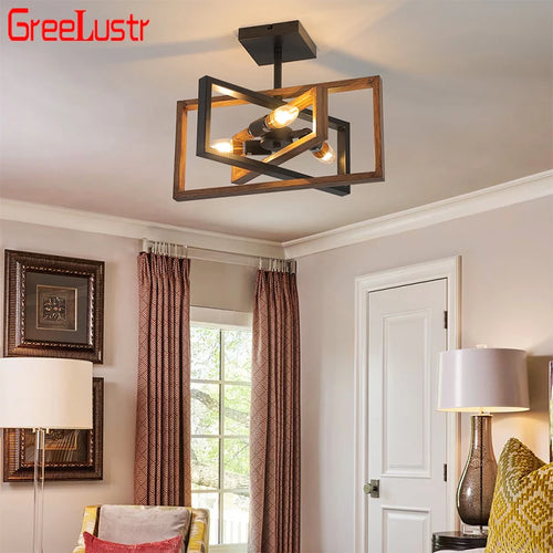 plafonnier led vintage industriel rétro pour décoration maison