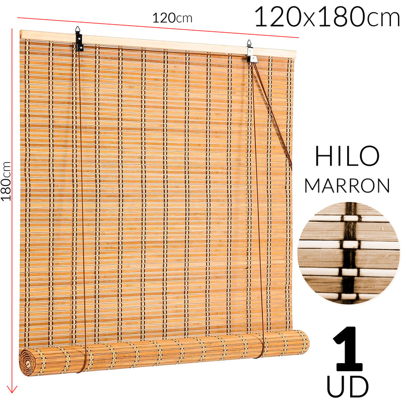 Store vénitien bambou pour fenêtre porte salon terrasse