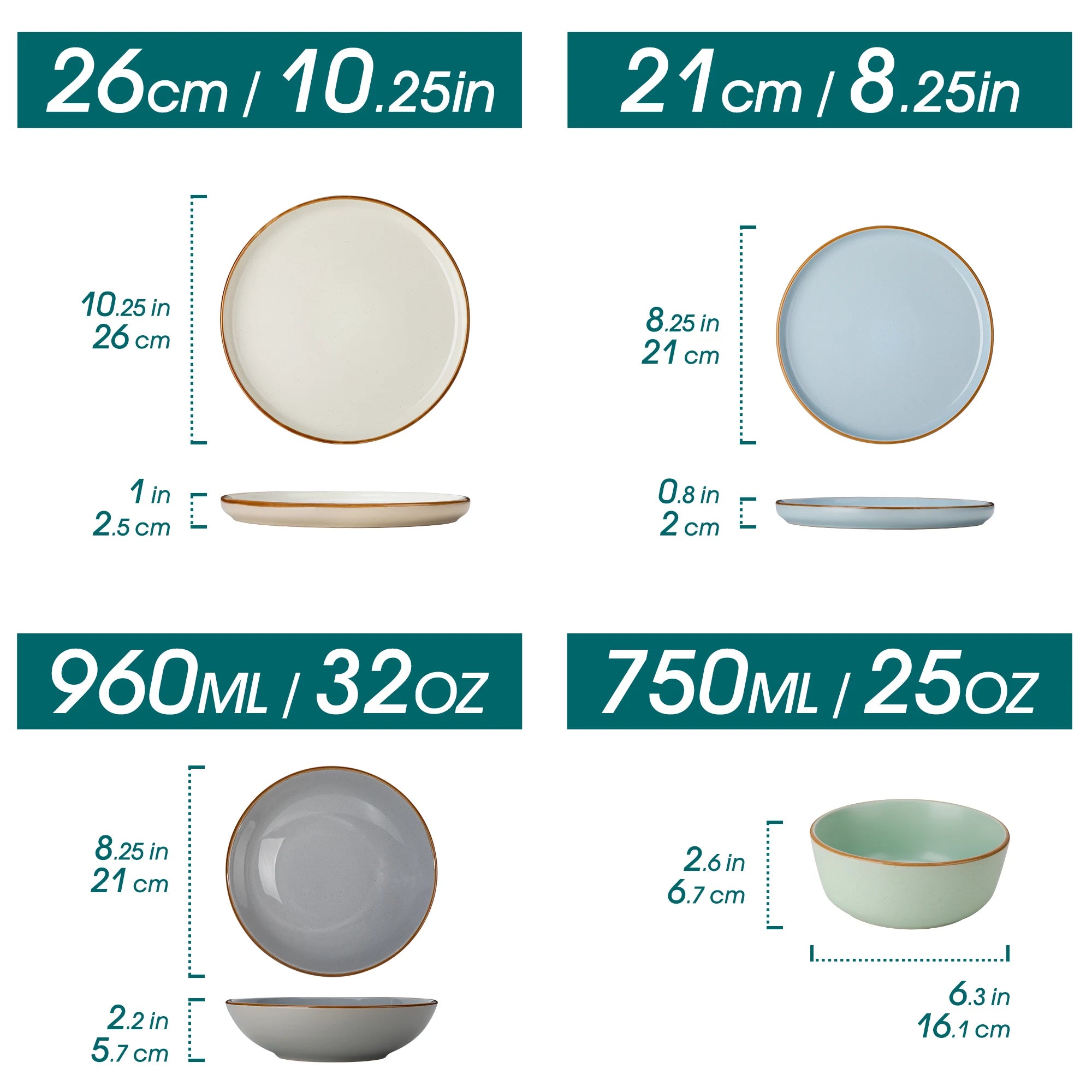 Service de table gres motif moderne style artisanal - vue 3 sur 7