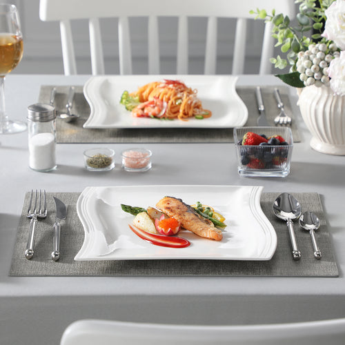 Service vaisselle céramique motif floral assiettes bols 24 pièces