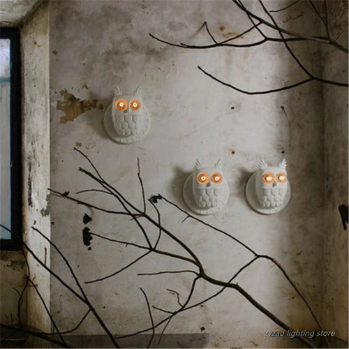 applique murale hibou en résine pour décoration intérieure - vue 3 sur 8