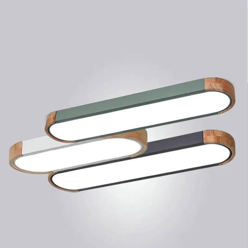 plafonnier nordique long 3 coul fermentation gradation led lampe - vue 3 sur 14