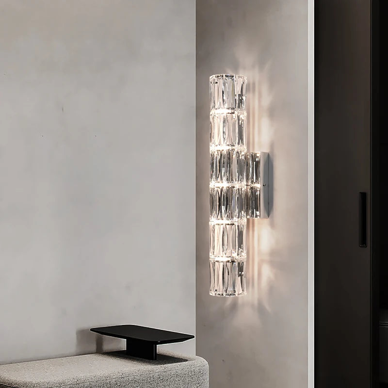 Applique moderne applique pour salon luxe cristal applique murale LED lumière nordique chambre chevet applique murale Luminaire lampe d'intérieur - vue 2 sur 9