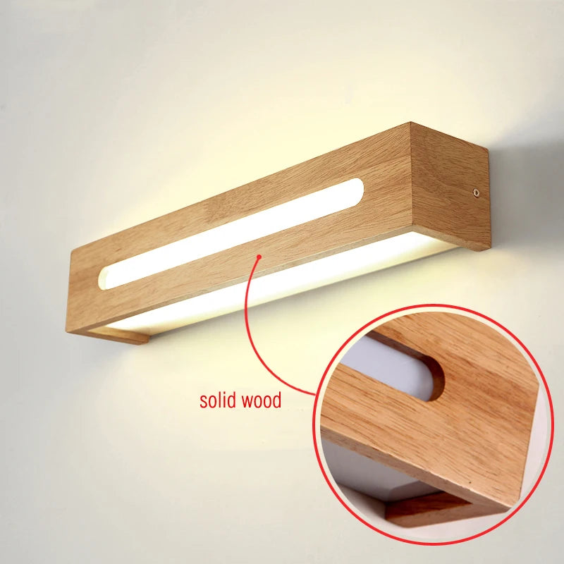 applique murale led créative en bois nordique pour diverses utilisations - vue 5 sur 8