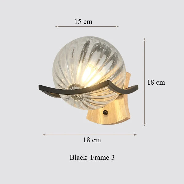 applique murale moderne en bois design lumineux décoratif en forme de lune - vue 11 sur 21