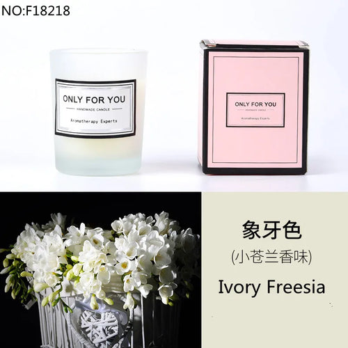 bougie parfumée romantique en cire de soja artisanale avec huiles essentielles - vue 9 sur 26