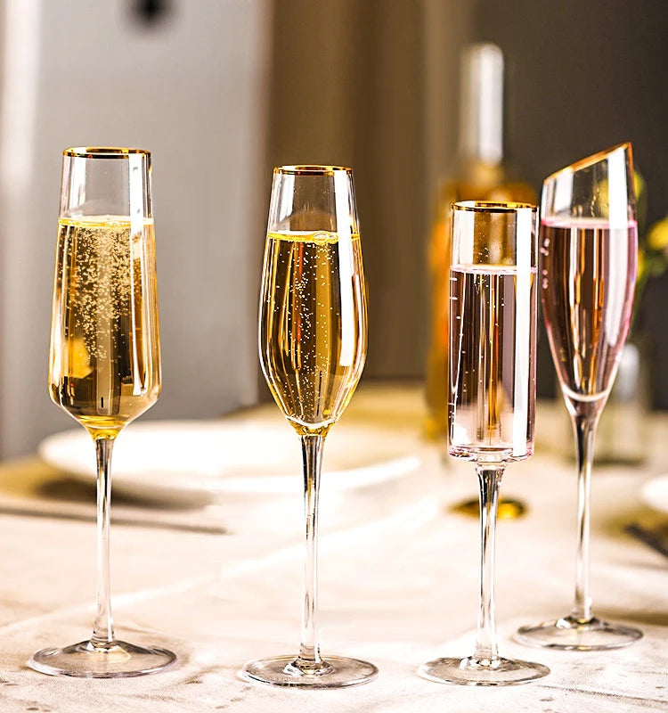 Flutes champagne soufflees main design elegant sans plomb - vue 7 sur 7