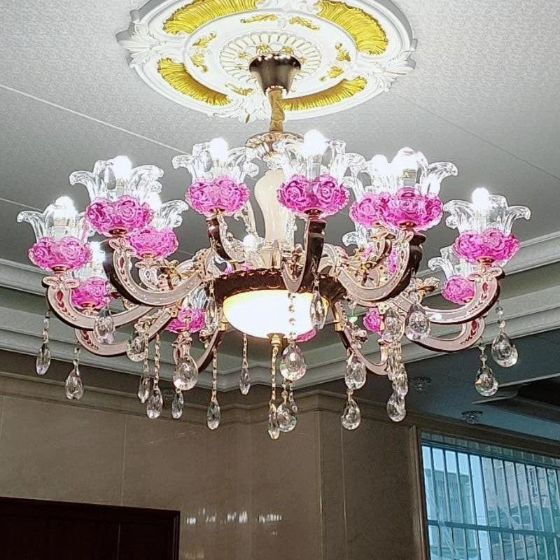 lustre de luxe en cristaux pour décoration élégante créative - vue 5 sur 21
