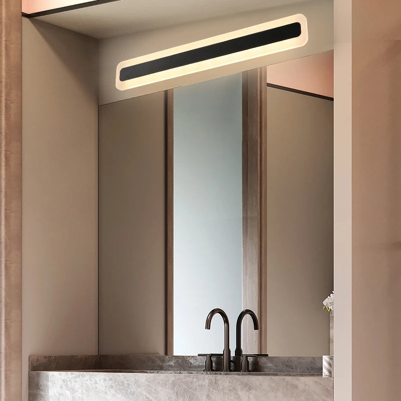 applique murale led acrylique miroir rectangle déco maison - vue 4 sur 16