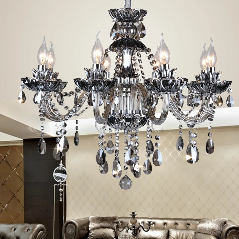 lustre en cristal pour décoration moderne et minimaliste