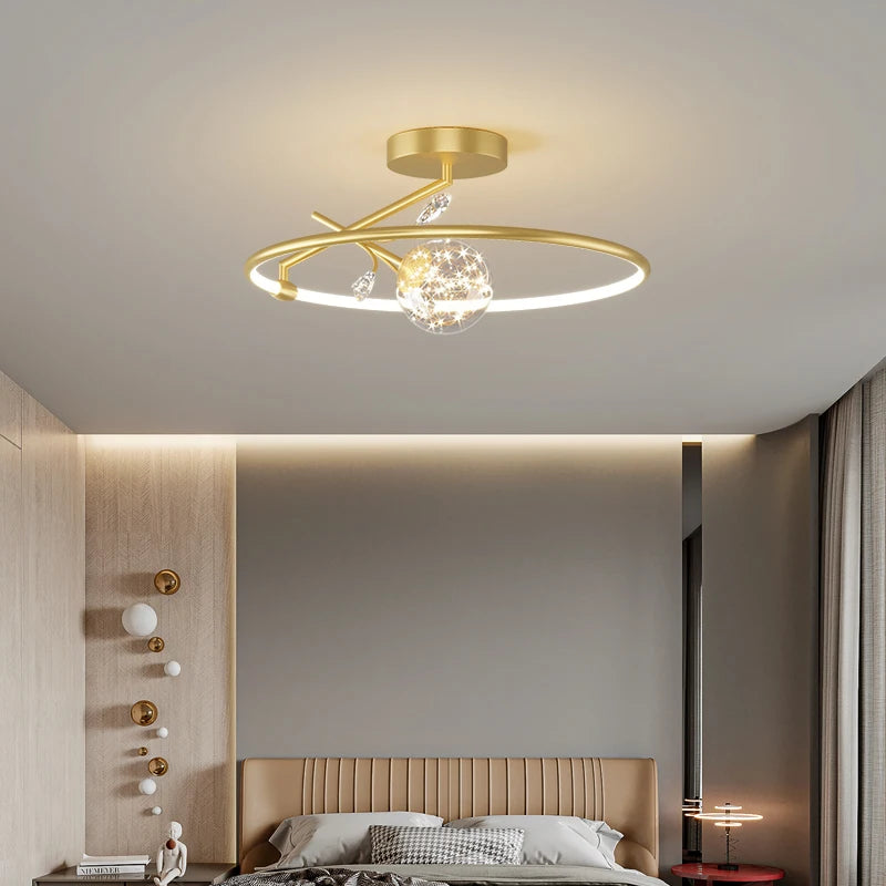 plafonnier en verre cristal design moderne pour intérieur élégant - vue 6 sur 8