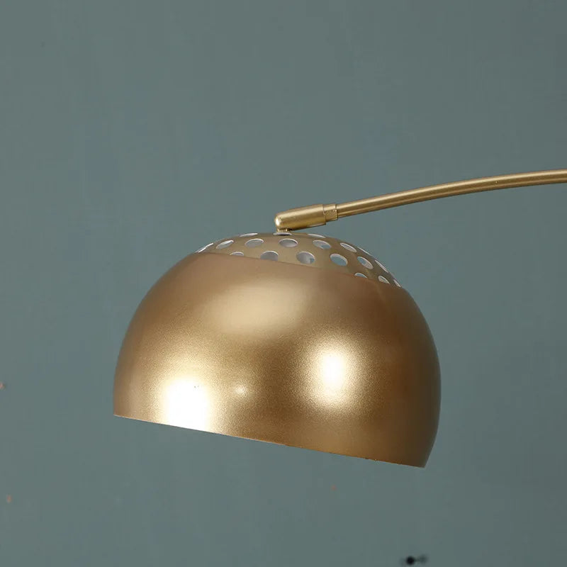 lampadaire nordique led en fer simple avec base en marbre - vue 6 sur 8