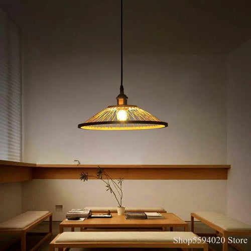 lustre en bambou zen créatif pour restaurant et bar