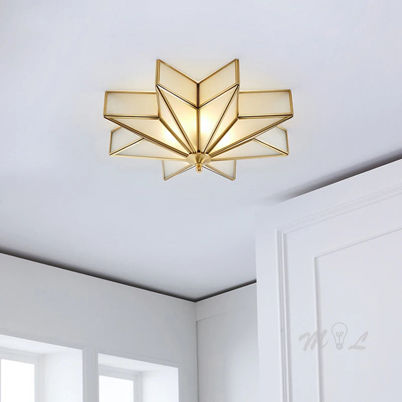 plafonnier nordique en cuivre design luxueux pour intérieur - vue 6 sur 7