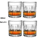Lot 4 verres whisky style moderne relief resistant