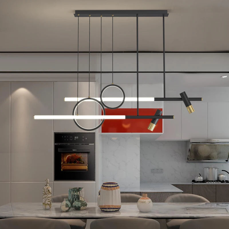 lustre moderne nordique simple pour restaurant et bar - vue 2 sur 9