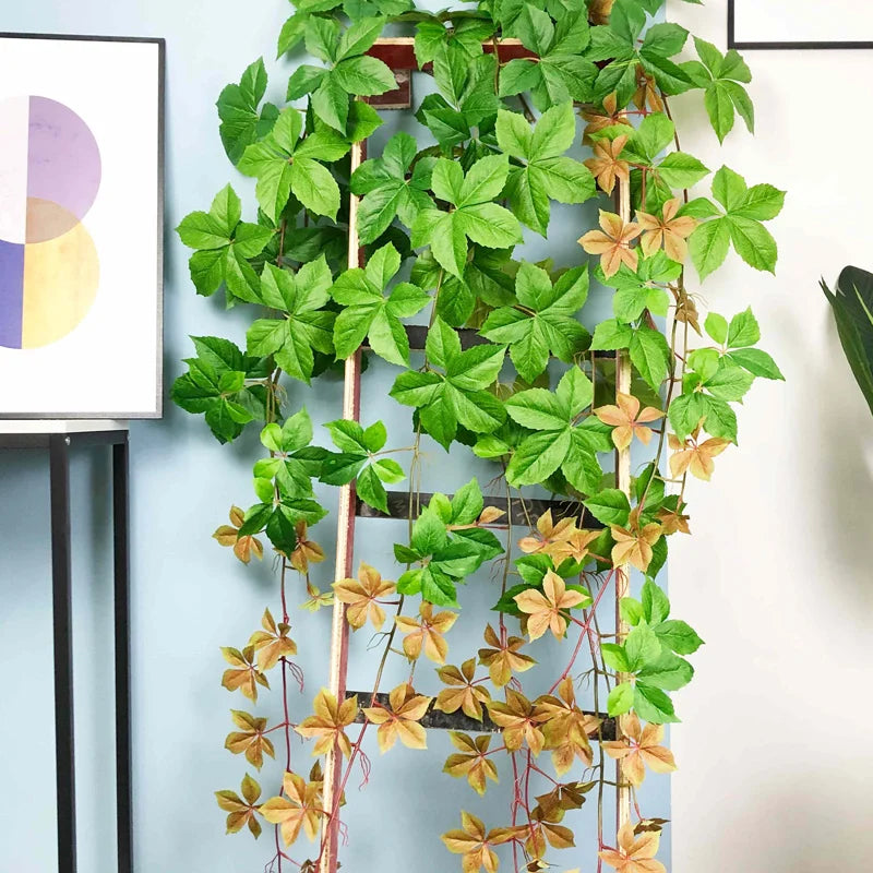 plantes artificielles tropicales à suspendre avec grandes feuilles vertes - vue 3 sur 6