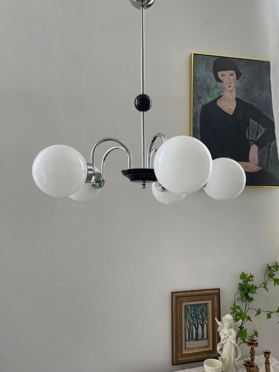 lustre moderne led décoration nordique éclairage intérieur - vue 6 sur 16
