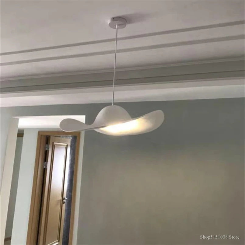 Postmoderne simplicité lampes suspendues salle à manger Art décor à la maison concepteur chapeau de paille lampe salon suspension luminaires E27 - vue 3 sur 5