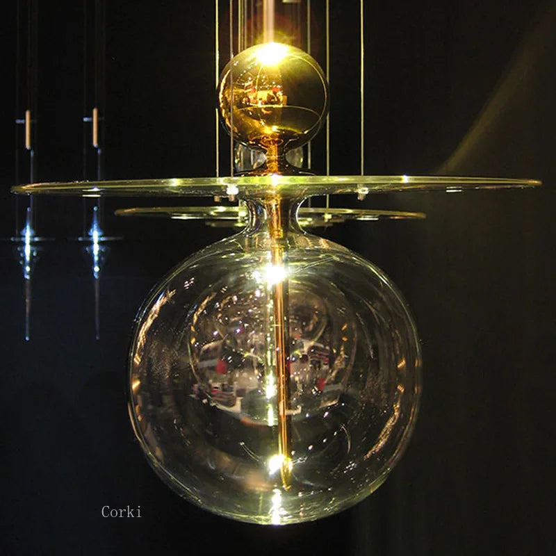 suspension en verre design nordique pour intérieur décoratif - vue 4 sur 8