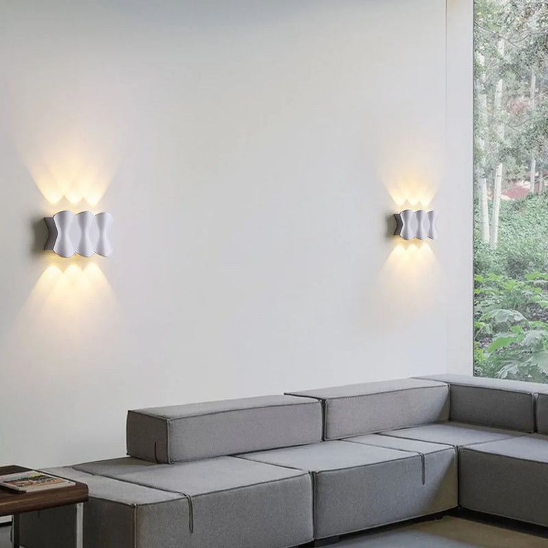 applique murale led moderne extérieure étanche en aluminium nordique