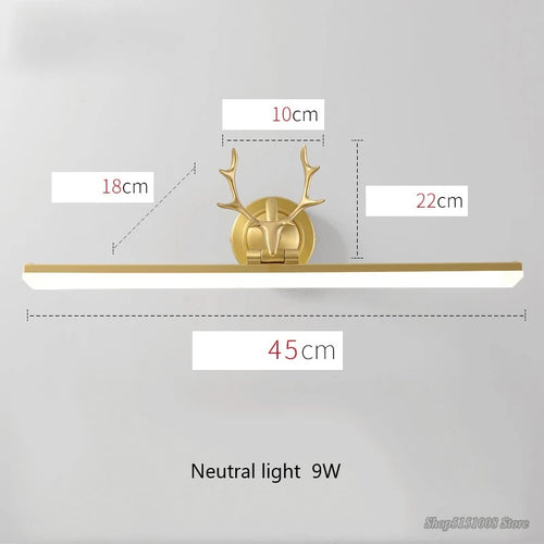 lumière led étanche pour miroir de salle de bain nordique - vue 12 sur 11