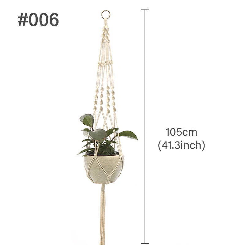 suspension macramé pour plantes et décoration murale naturelle - vue 14 sur 20