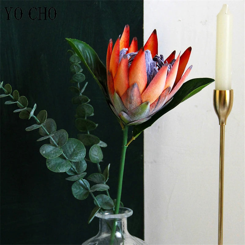 fleur artificielle king protea décoration mariage fête à la maison - vue 2 sur 12